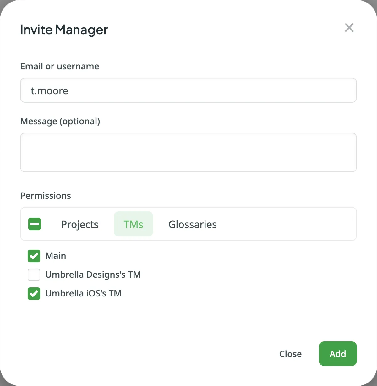 Invite manager